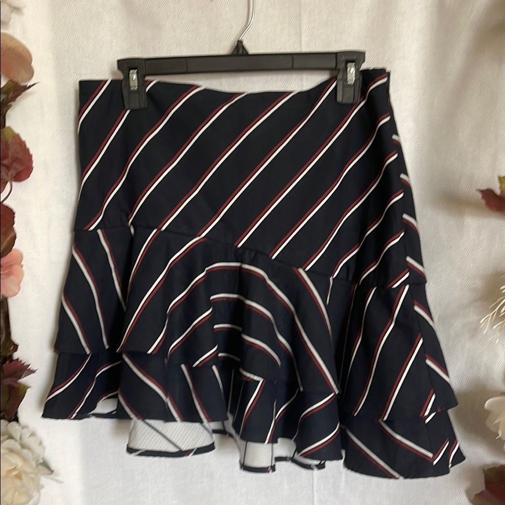 Striped Black and White Women's Skirt